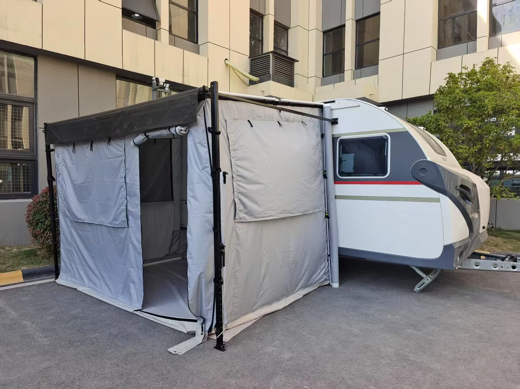 M02 12-20FT RV Outdoor Caravan Roll Out RV Awning Shade Screen Room Camper Room For Trailer Caravan Motorhome