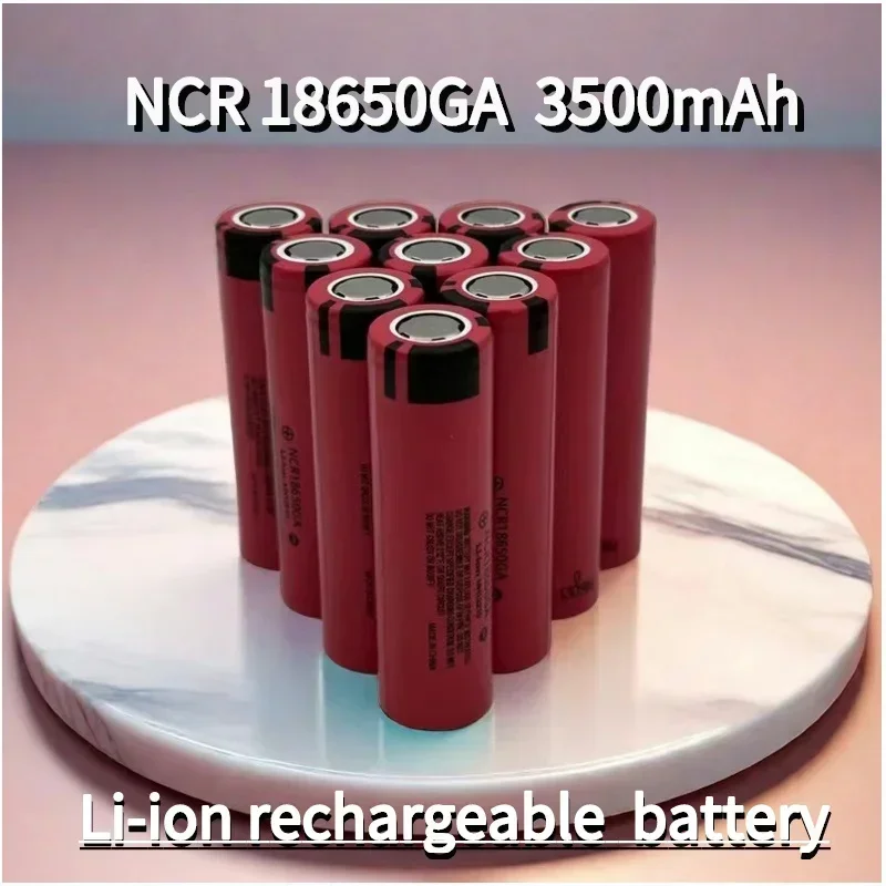 Free shipping18650 battery 2024 100% original NCR18650GA high discharge rechargeable battery flashlight flat top 3.7V 3500mAh