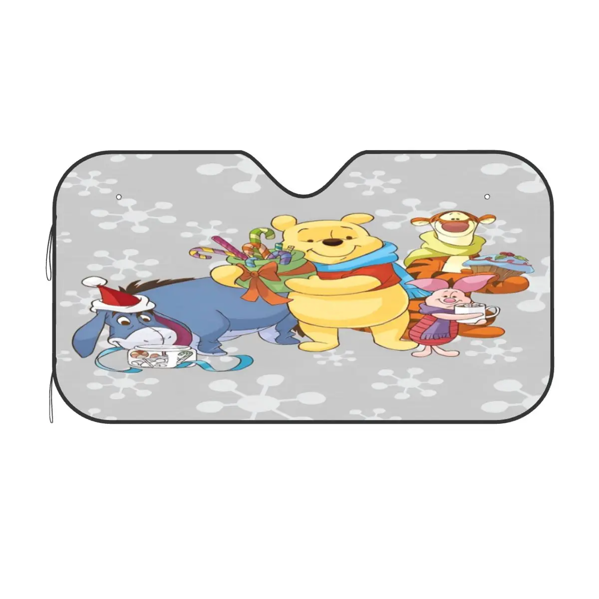 

Солнцезащитный экран для автомобиля с изображением Винни-Пуха, водонепроницаемый, складной, защита от ультрафиолета, для переднего стекла автомобиля