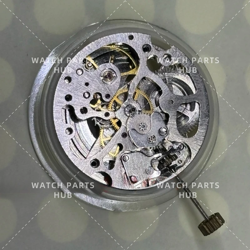 New Chinese system machine 7120 hollow automatic fork machine 7120 three-pin gold and silver movement, watch accessories