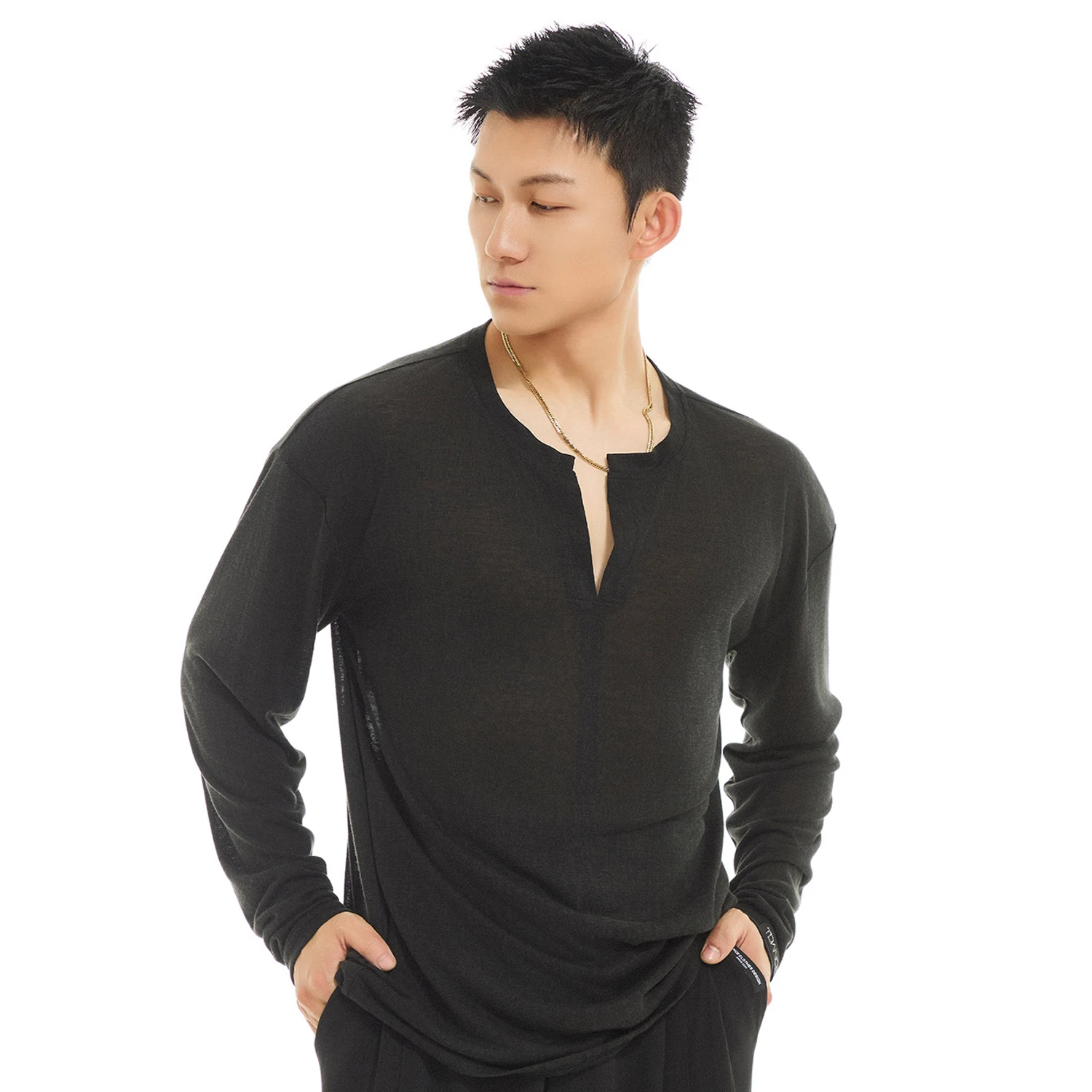 ラテンダンス服まあゆったり長袖トップス大人の練習服ルンバサンバ社交ダンスパフォーマンス衣装DNV23595