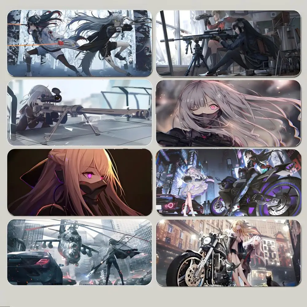 game tactical G-Girls' Frontline Mouse Pad Large Gaming Mousepad with Thick Stitched Edge Non-Slip Desk Mat