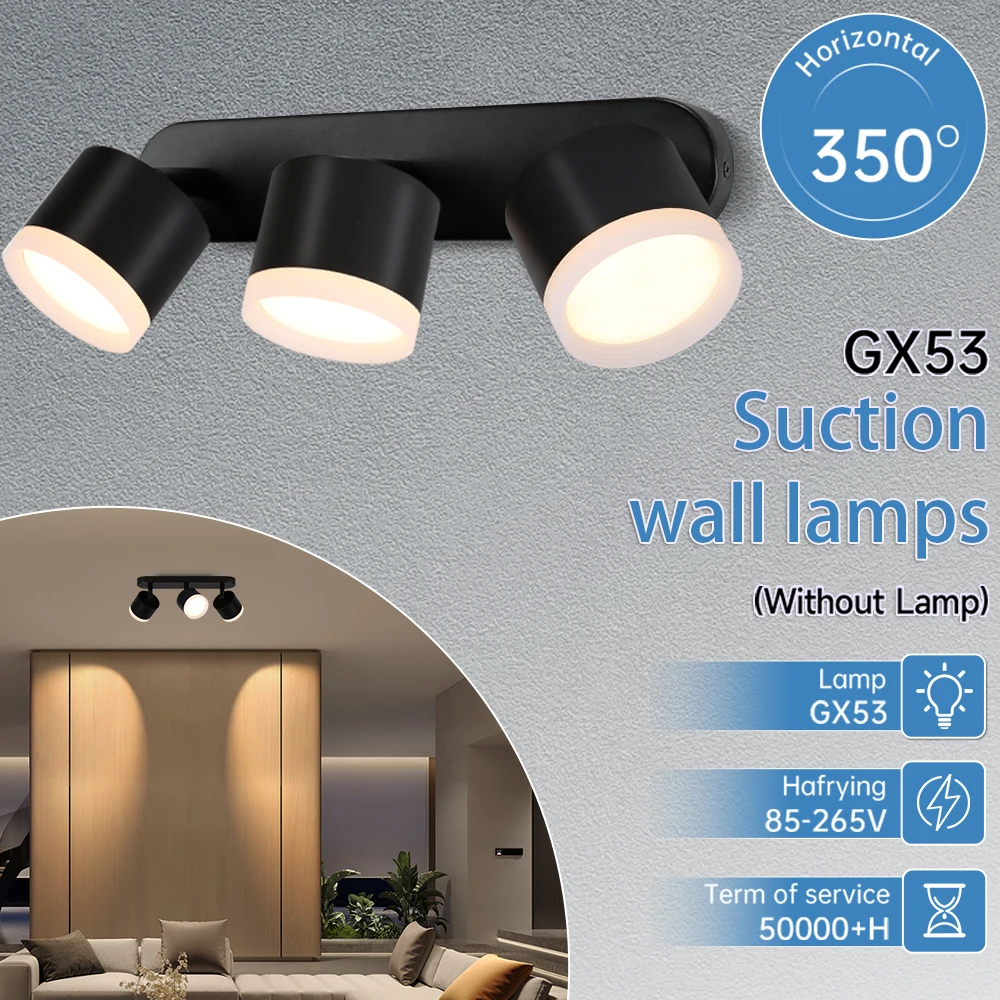 Multi-Head Spotlights Rotatable GX53 Lights Replaceable Bulb Ceiling spotlight for Living Room Kitchen Corridor 110V 220V