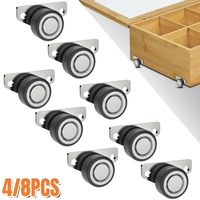 4/8Pcs Furniture Directional Roller,Silent Side Mounted Sliding Caster,Door Moving Auxiliary Pulley,Cupboard Bottom Moving Wheel