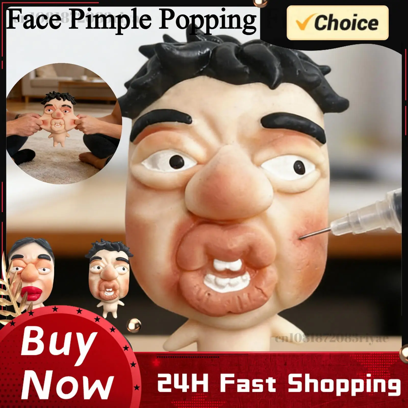 Sensory Zit Picking Squeeze Fidgets Toys with Pigment Fun Interactive Prank Acne Squeezes Toys for Adults Novelty Funny Gag Gift