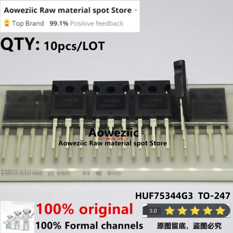 

Aoweziic 100% New Imported Original HUF75344G3 HUF75344G 75344 75344G TO-247 Field Effect Transistor 55V 75A