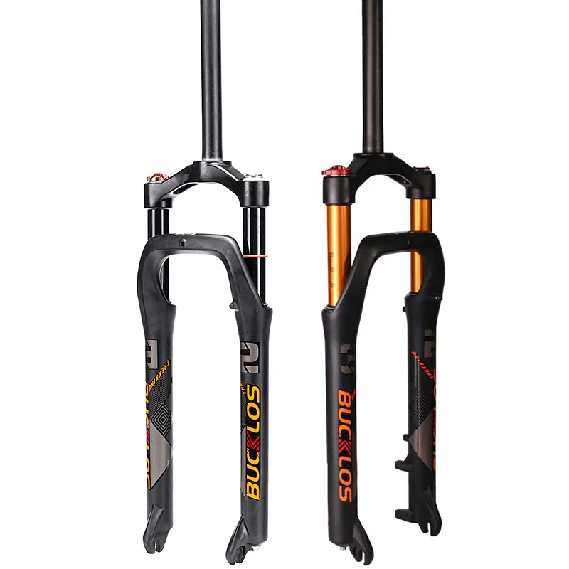 BUCKLOS 26X4,0 Luftfedergabel Fat Bike Travel 120 mm manuelle Sperrung Fahrradgabel 9 mm QR-Gabel für Strandfahrrad-Fahrradteile – Detail 2