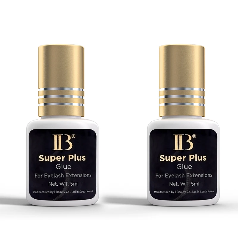 2 Bottles IBeauty Super Plus IB Glue Fake Eyelash Extension Korea 1s Fast Dry Long Lasting Makeup Tools Adhesive Supplies Golden