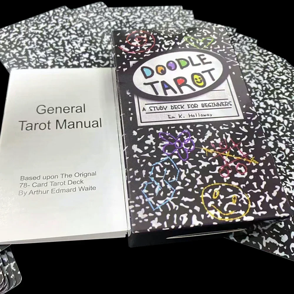 

NEW 12CMx7CM Doodle keyword Divination Tarot deck designed with novice and beginners in mind Keyword Tarot Deck, Learning Tarot.