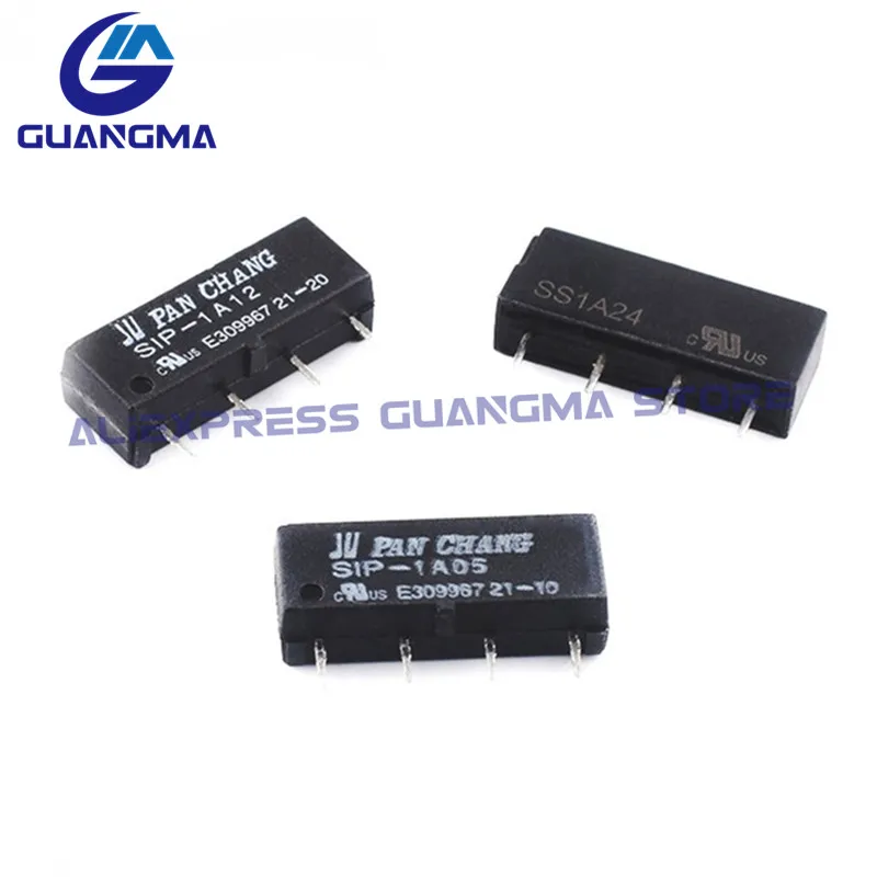 Imagem -05 - Sip 1a12 100 Novo Módulo de Interruptor Relé Reed Original Sip1a05 Sip-1a24 4pin Reed Relé Ss1a24 5v 12v 24vdc 50 Peças