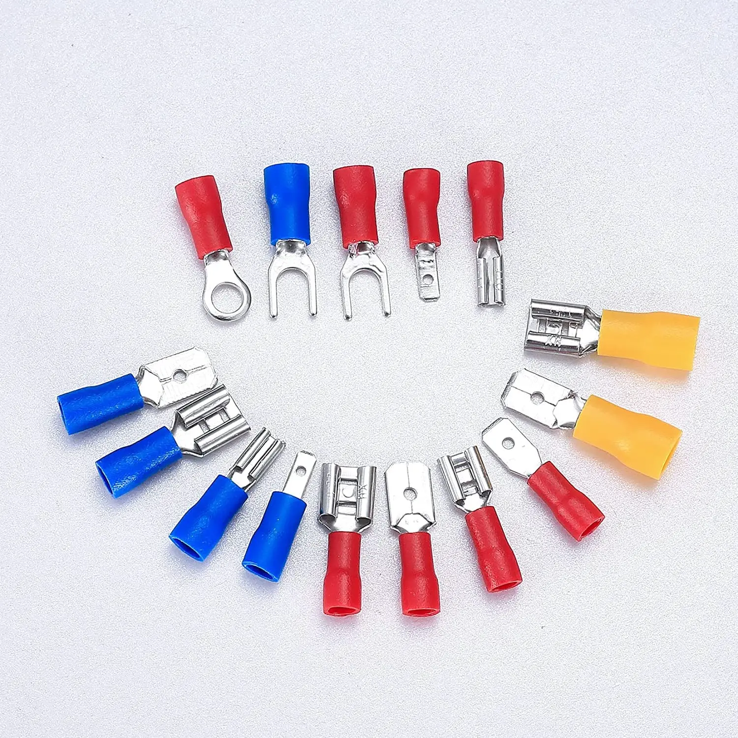 280pcs Wire Connector Kit Male Female Insulated Terminals Cold Crimp Terminals Assorted Crimp Terminals Spade Butt Connector Kit