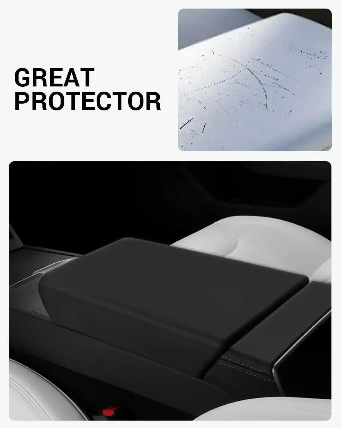 Für Tesla Modell 3/y 2014-2018 Modell 3 Highland 2019 tpe Softcase Auto Mittel konsole Armlehnen deckel Auto Zentral armlehne Box Pad – Detail 8