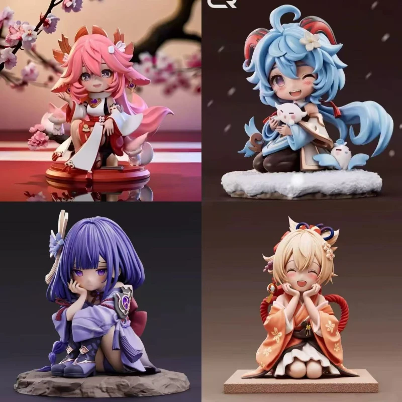 

Anime Yae Miko Genshin Impact Raiden Shogun Figurines Cute Yoimiya Action Figure Q Version Ganyu PVC Collection Birthday Gifts