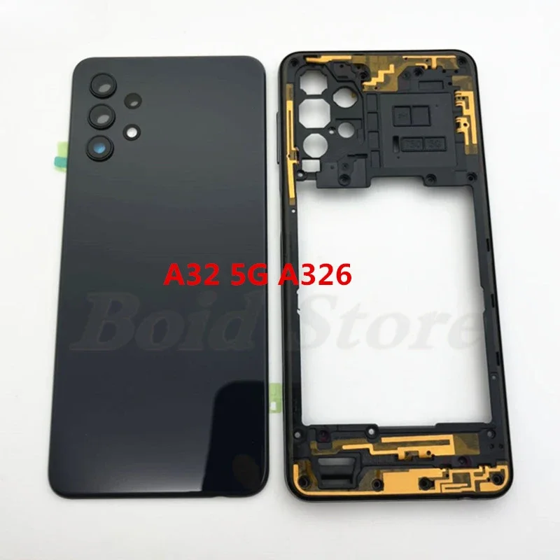 Full Housing Case For Samsung Galaxy A32 5G 4G A326 A325 Middle Frame Cover+ Battery Back Cover Rear Door Cover Repair parts