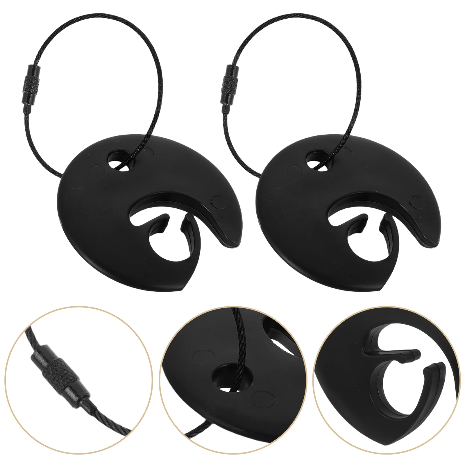 2 قطعة مشبك القرص الطائر المحمول مع كابل قرص رياضي عقد كليب ملحقات النشاط الخارجي مرفق قوي وآمن #1