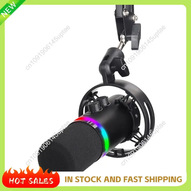 

N88R Q1 Профессиональный динамический конденсаторный микрофон со штативом — идеально подходит для записи, компьютера, мобильного телефона, прямой трансляции