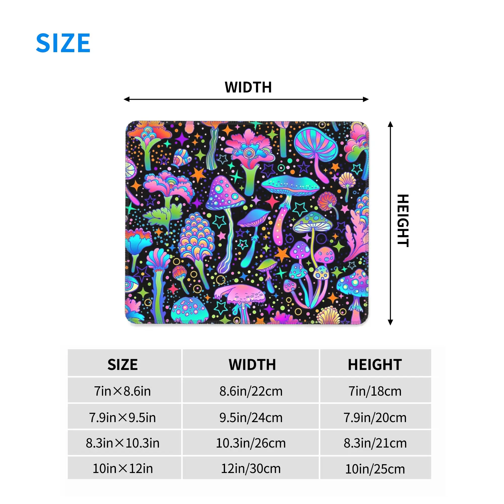 Psychedelic Magic Mushrooms Lava Mouse Pad Computer Keyboard Mouse Mat Gamer PC Laptop Desk Mat Office Accessories Table Mats