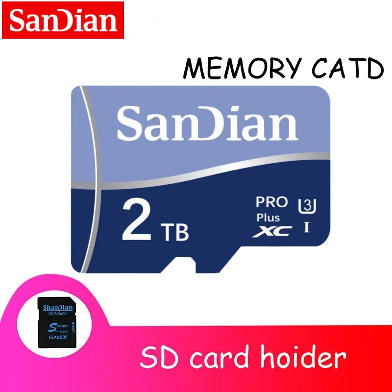 Original Sandian Memory Card 128GB 2TB High Speed Micro TF SD Card 512GB SD Card V30 U3 TF Card For Nintendo Switch Tablet Ps4