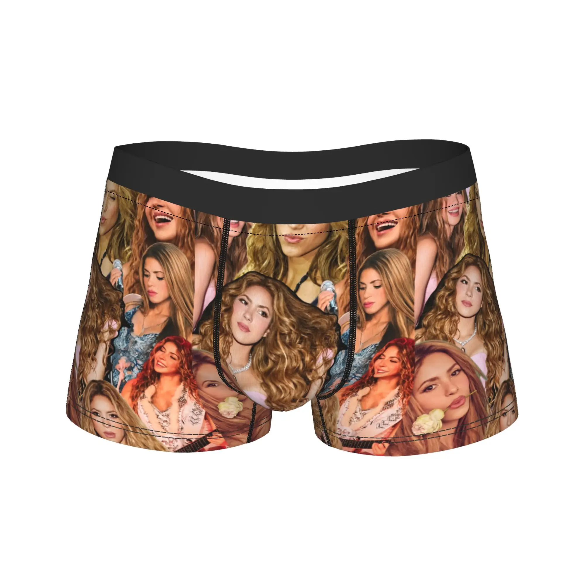 Shakira Colombian Singer Men Underwear  Boxer Briefs Shorts Panties Novelty Breathable Underpants for Male S-XXL