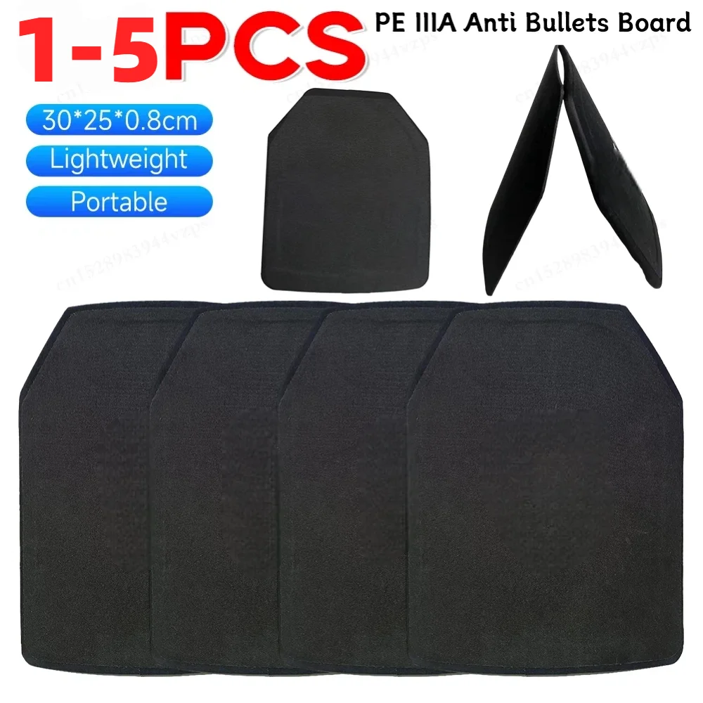 

1-5PCS PE IIIA Stab-Proof Anti Bullets Board 30x25cm Composite Plate Lightweight Backpack Armor Panel for Airsoft Tactical Gear