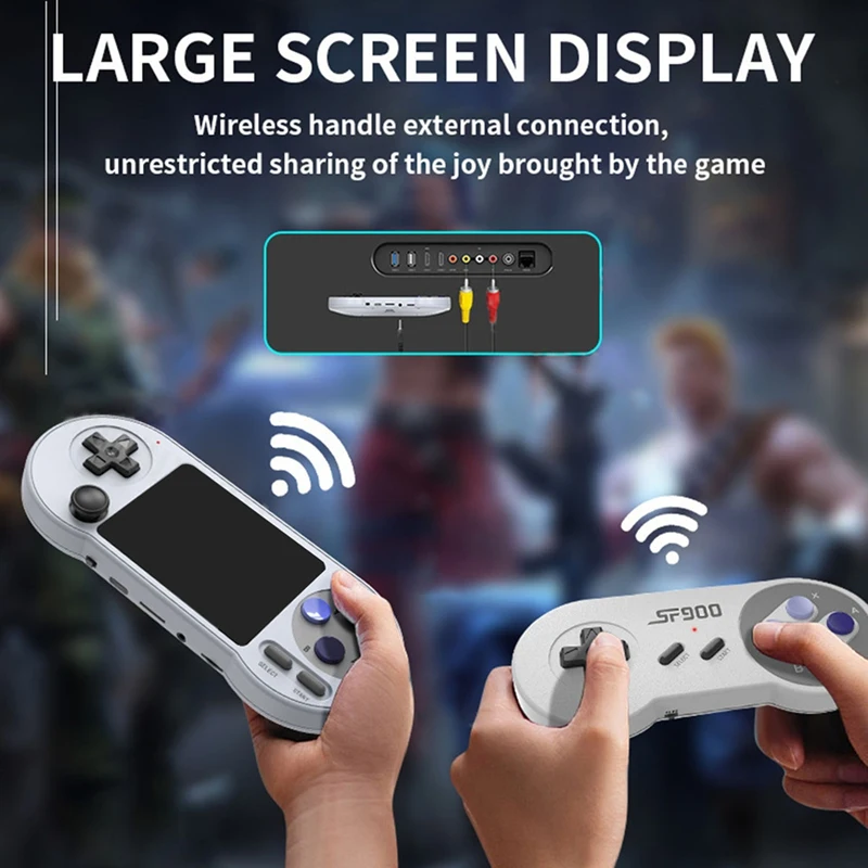 APPLIA-SF2000 Console de jogos portátil retrô de 3 polegadas com 8000 jogos integrados, jogadores clássicos portáteis, console de videogame IPS