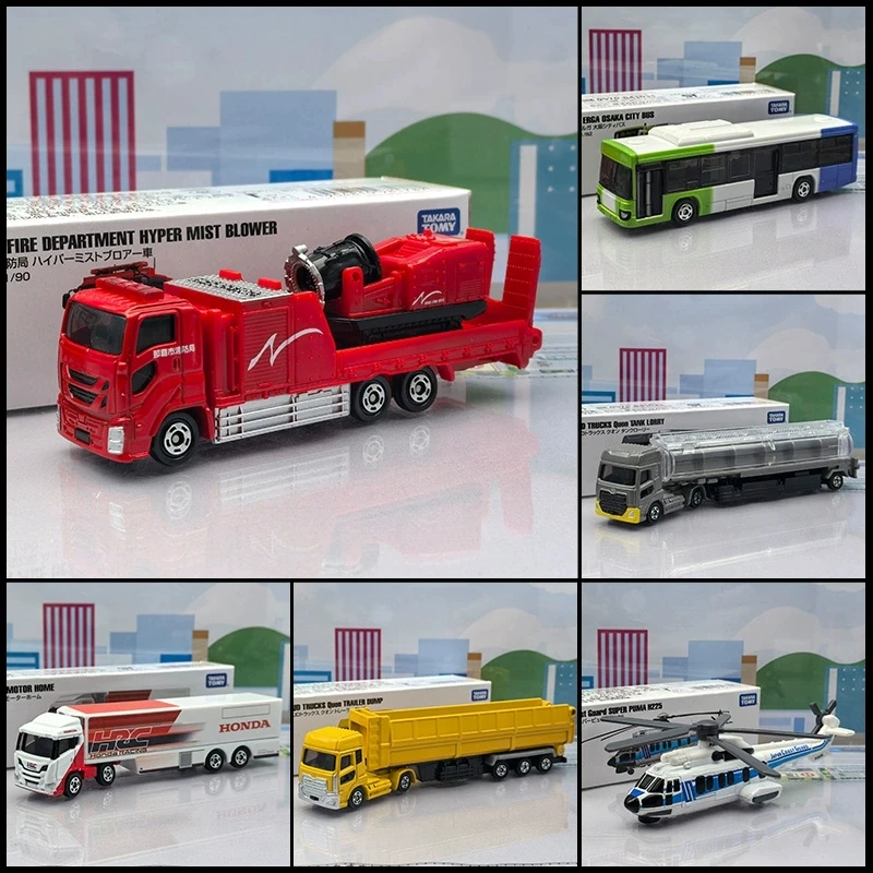 Takara Tomy Tomica Large Vehicle Series Diecast Extended Truck Bus Business Engineering Transport Collection Car Model Toys