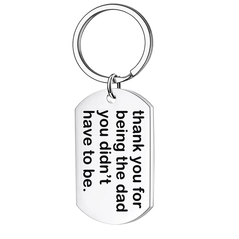 Charm Stepdad Gifts Keychain pendant Best Bonus Dad Ever Step Dad key chain Stepfather, Father-in-law Gifts