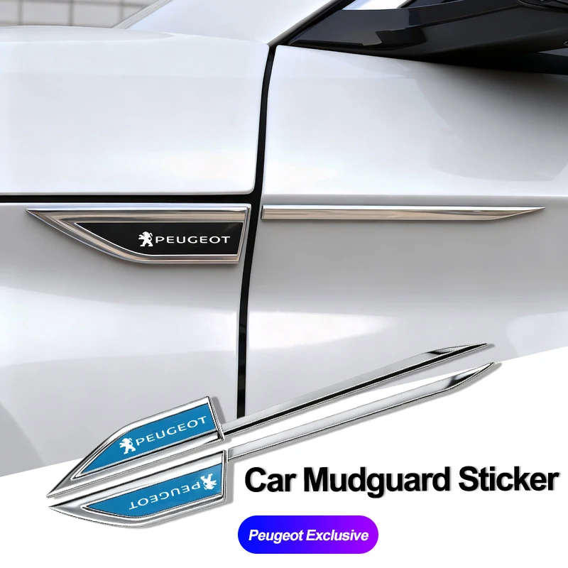 

Creative Car Metal Mudguard Sticker Auto Body Decal Decoration For Peugeot 2008 208 308 508 4008 408 3008 307 207 107 607 106