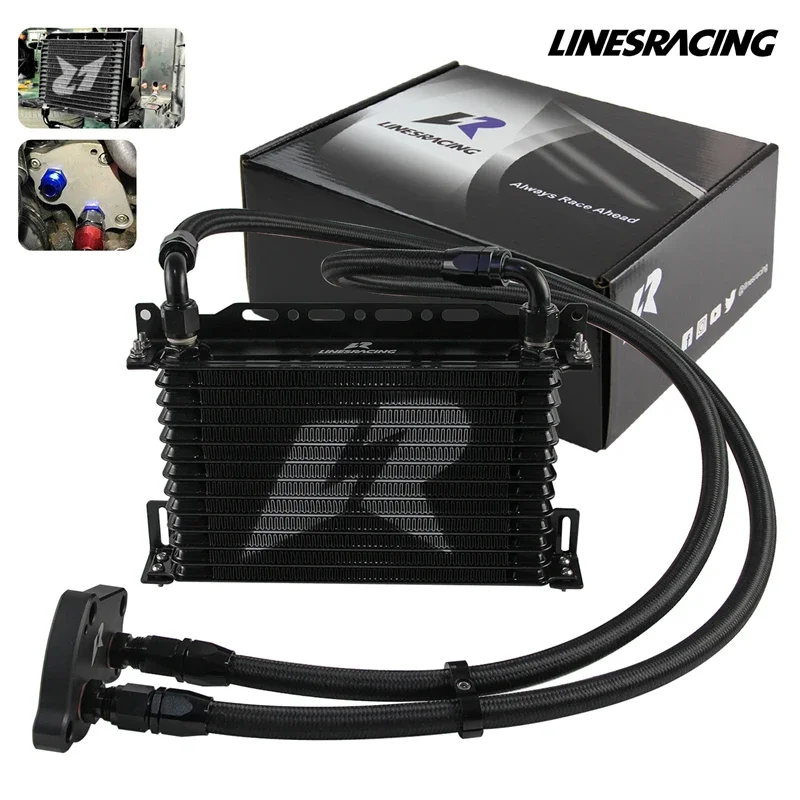 

Oil Cooler Kit LR AN10 13Row Fit for BMW Mini Cooper S Supercharger R50 R52 R53 1.6L 220-2006 Black