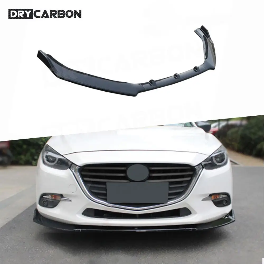 

Car Front Bumper Lip Guard Trim Styling Guard Chin Aprons Spoiler Splitters Bodykit Accessories for MAZDA 3 Axela 2014-2020