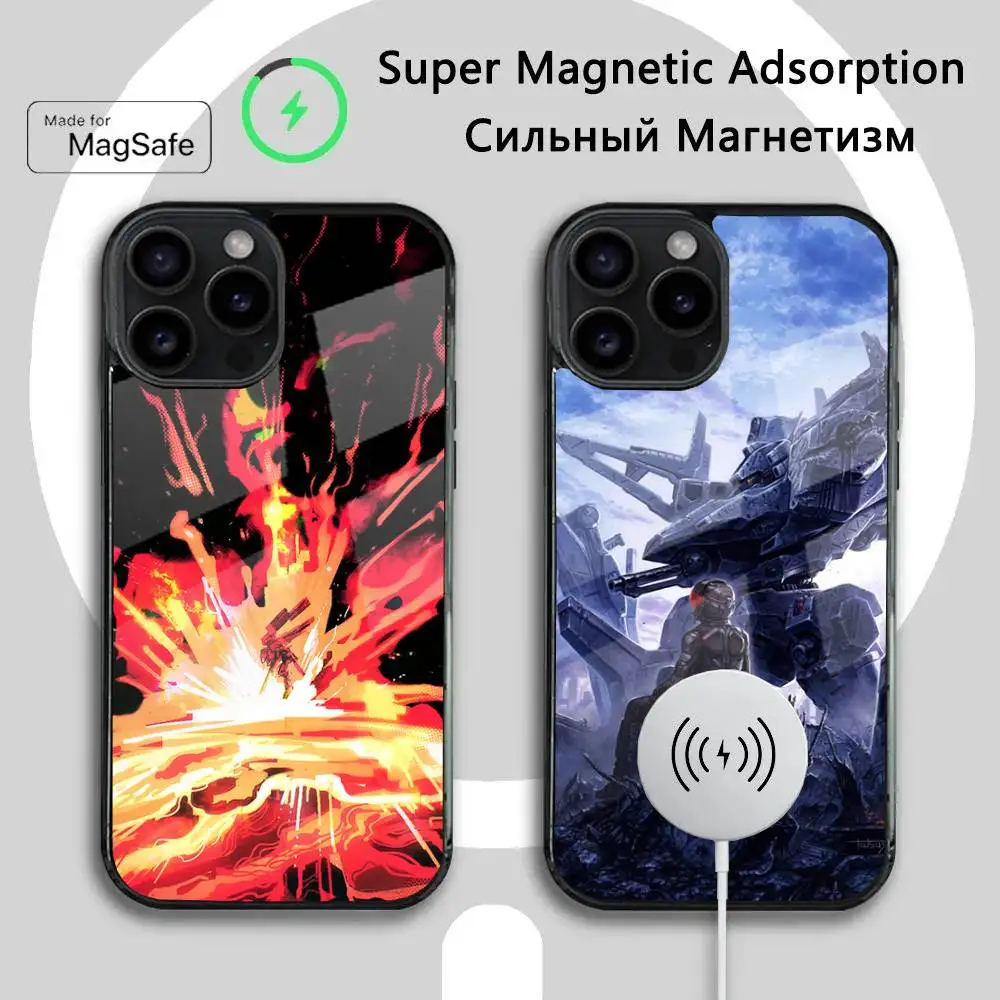 

A-Armored Game Core Phone Case For iPhone 16 15 14 13 12 11 Plus,Pro,Max Mini Magsafe Magnetic Wireless Charging
