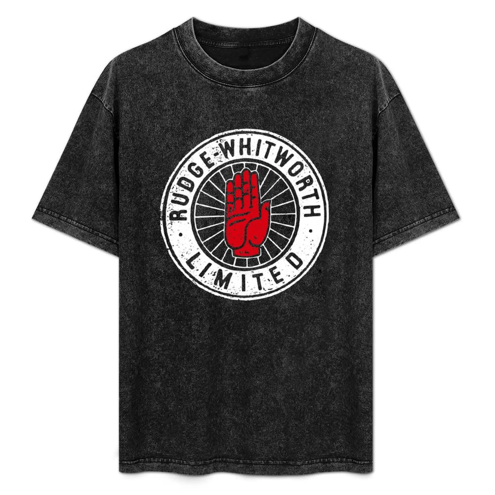 Rudge Whitworth Limited - Camiseta con estampado de mano roja y redondo blanco, ropa informal de calle, camiseta de manga corta