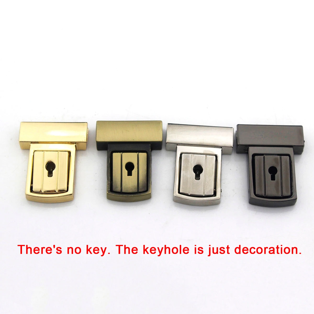 1Piece Alloy Bag Lock Push Press Tongue Lock Plating Closure Clasp Buckle for DIY Handbag Purse Bag Parts Accessories