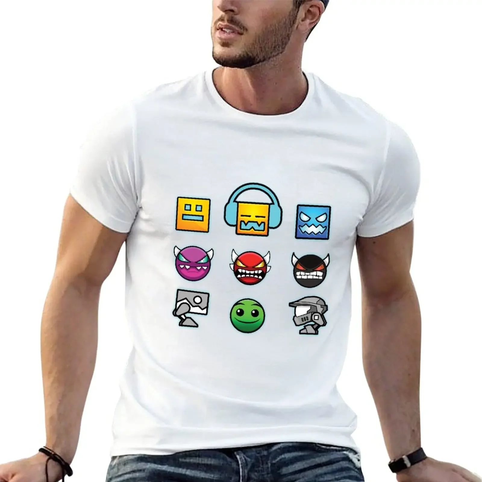 

geometry dash insane T-Shirt Oversized t-shirt Short sleeve tee t shirt man men t shirt