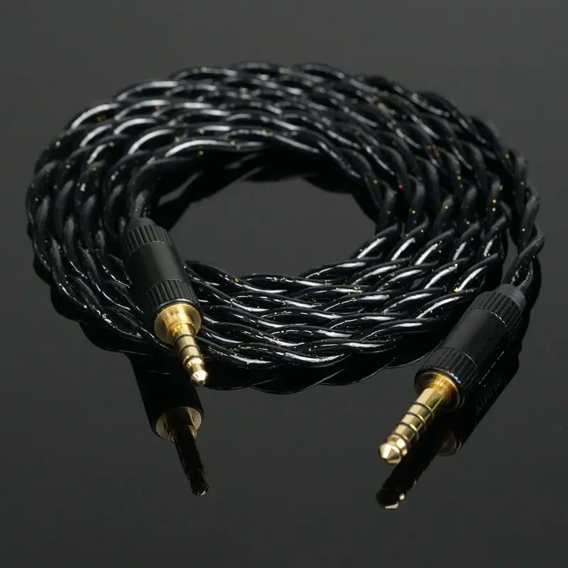 XINHS-124 4,4 mm symmetrisches auf 3,5 mm symmetrisches Audio-Verlängerungskabel mit 2-Meter-Adapter, geeignet für Audeze MM-100, Hifiman HE R9 – Detail 5