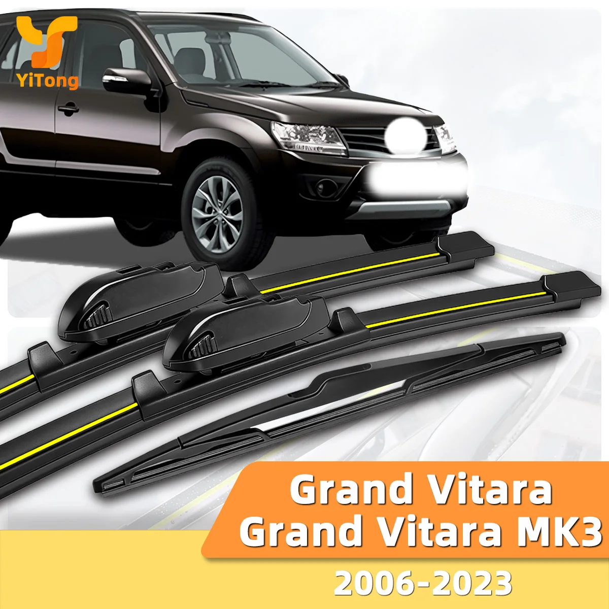 

Wiper Suitable For Suzuki Grand Vitara / Grand Vitara MK3 (2006-2023) Natural Rubber Strip Boneless Silence Car Windshield Wiper