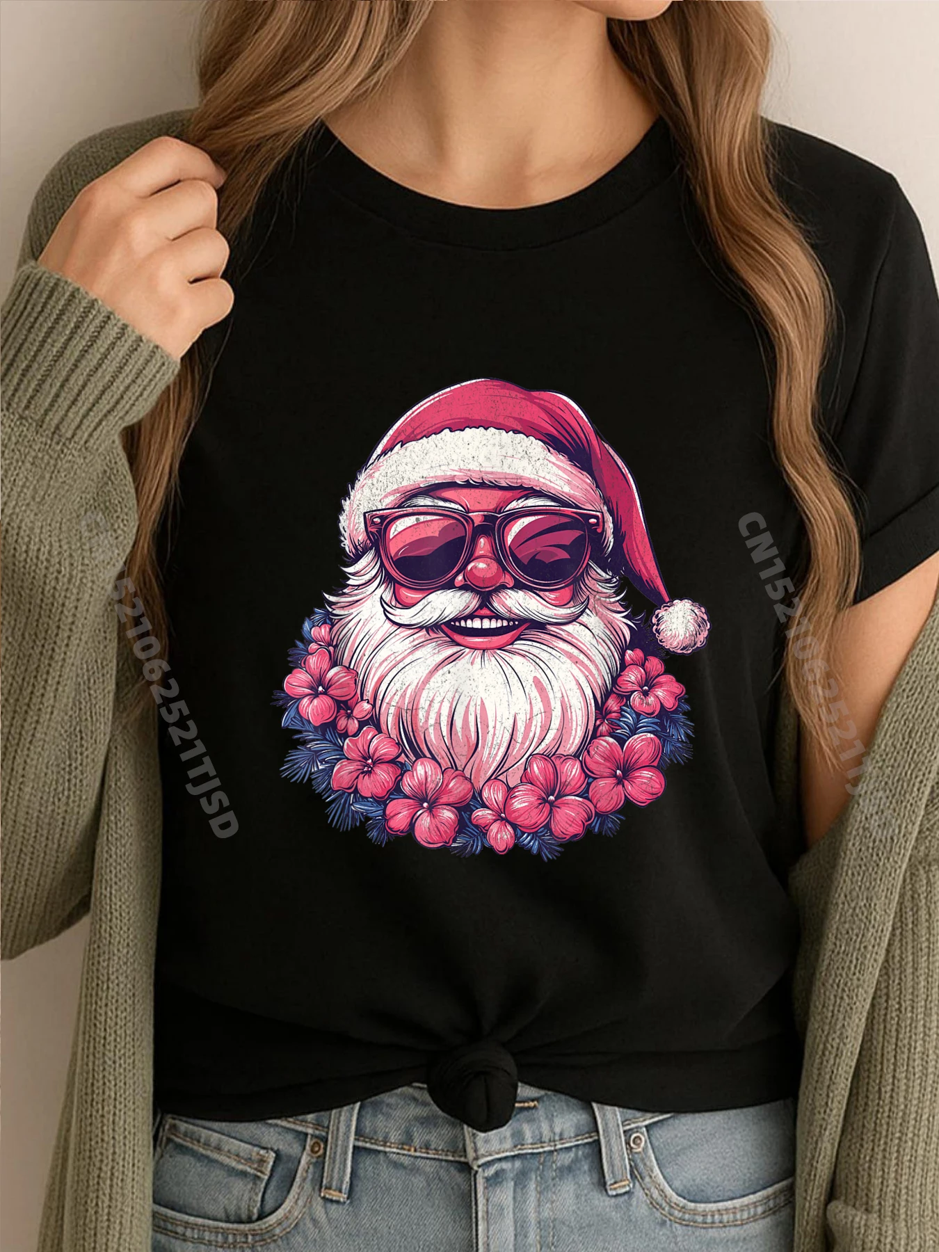 

Гавайский Санта-Клаус Меле Каликимака Гавайская рождественская брендовая футболка Забавная рубашка День памяти