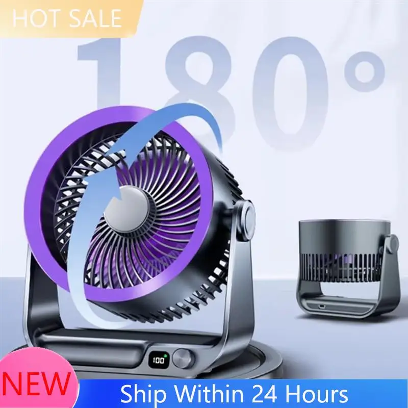 

【2025 ГОРЯЧИЙ】Портативный настольный вентилятор с циркуляцией воздуха, настольный вентилятор, аккумулятор 4000 мАч, перезаряжаемый, 100 скоростей, регулируемый 180 ° Для дома и офиса