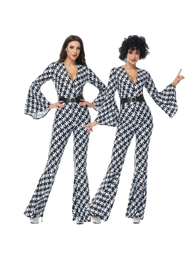 

Женский комбинезон Ele Retro Court, брючный костюм, рыцарь с завязкой на талии, наряд для косплея, модный китайский национальный сценический костюм