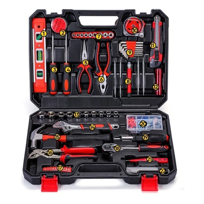 

2025 120 Piece Hardware Gift Set Electrician Computer Carpenter Bike Repair Kit Set Furniture of Hardware Tools Kit Set for Home