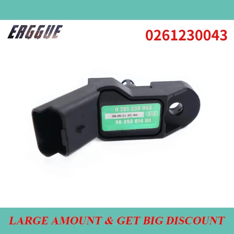 Brand New 0261230043 9639381480 DC00467680 Manifold Absolute Pressure MAP Sensor For Peugeot For Citroen 106 206 207 307 407 807