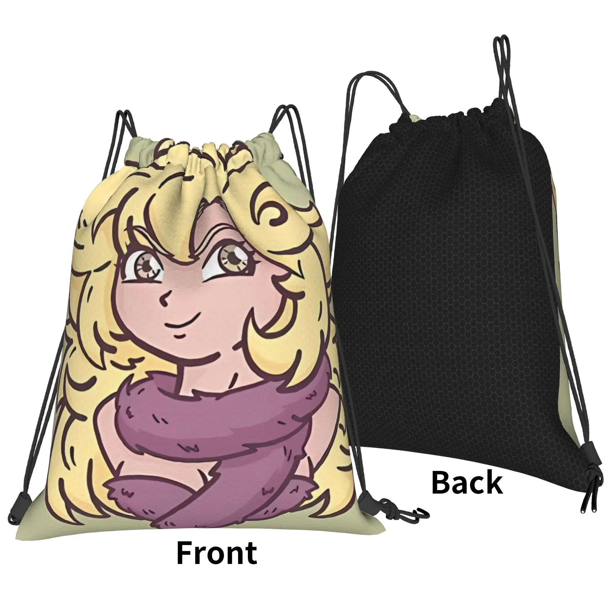 C-Chrono Trigger Ayla Portrait Portable Sports Drawstring Bags Riding gym Backpack gift Storage Backpacks