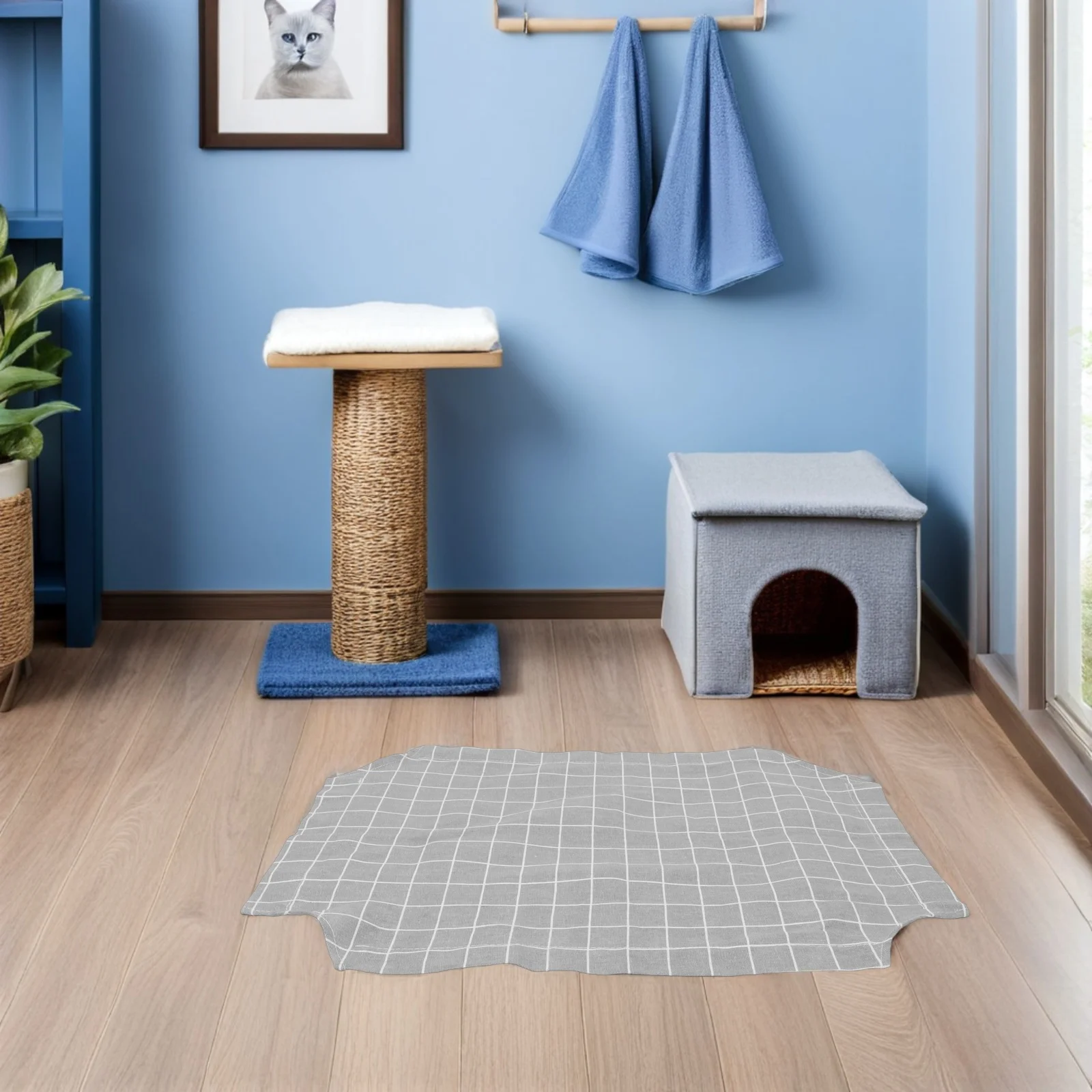 3개 세트 세탁 가능 탈부착 커버 애완동물 침대 방수 담요 보호대 높이 조절 가능한 강아지 침대 커버