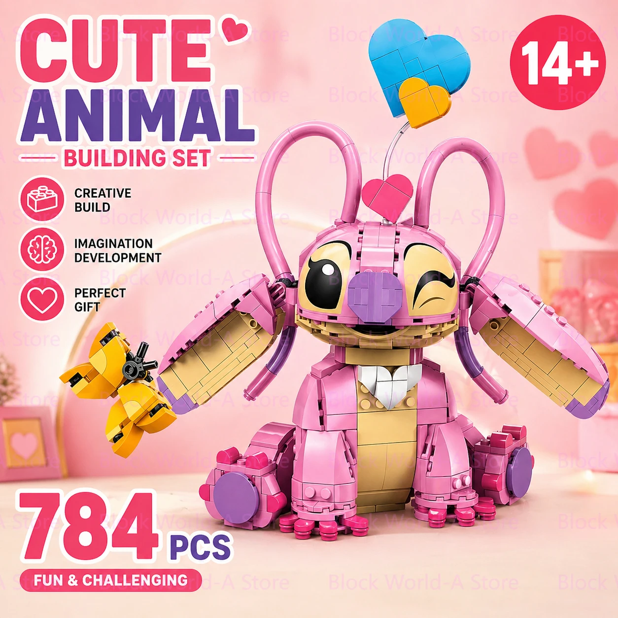 Jouets en blocs de construction angel 43257, cadeaux d'anniversaire pour garçons, filles, enfants, jouets de vacances, puzzle 784