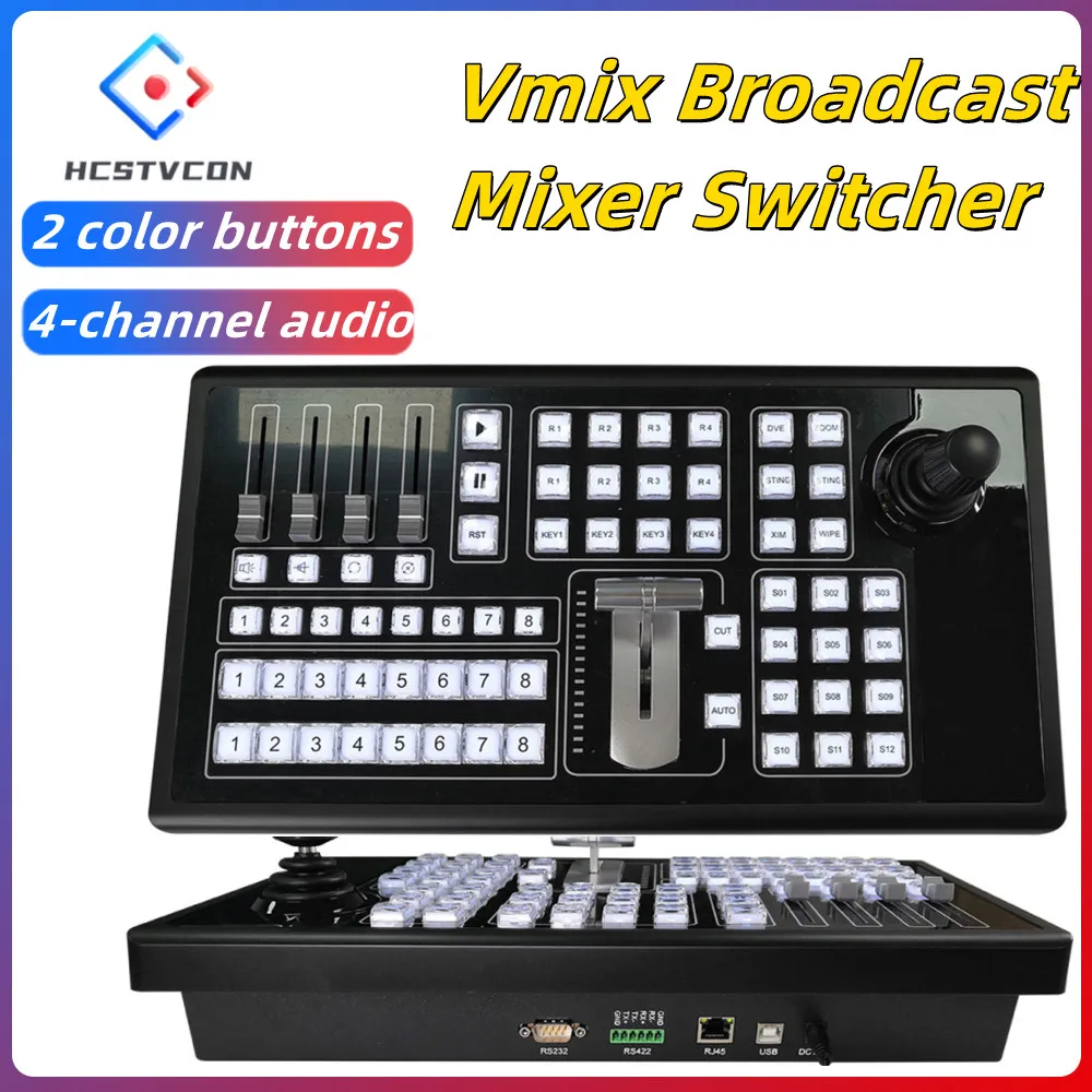 Vmix Broadcast Multi Format Data Video Audio Mixer Switcher PTZ Keyboard Controller Blackmagic Vmix Switcher for New Media Live