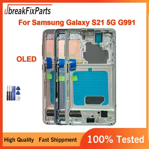 OLED For Samsung Galaxy S21 5G G991B G991N SM-G991U LCD Display Touch Screen Digitizer Frame For Samsumg S21 LCD