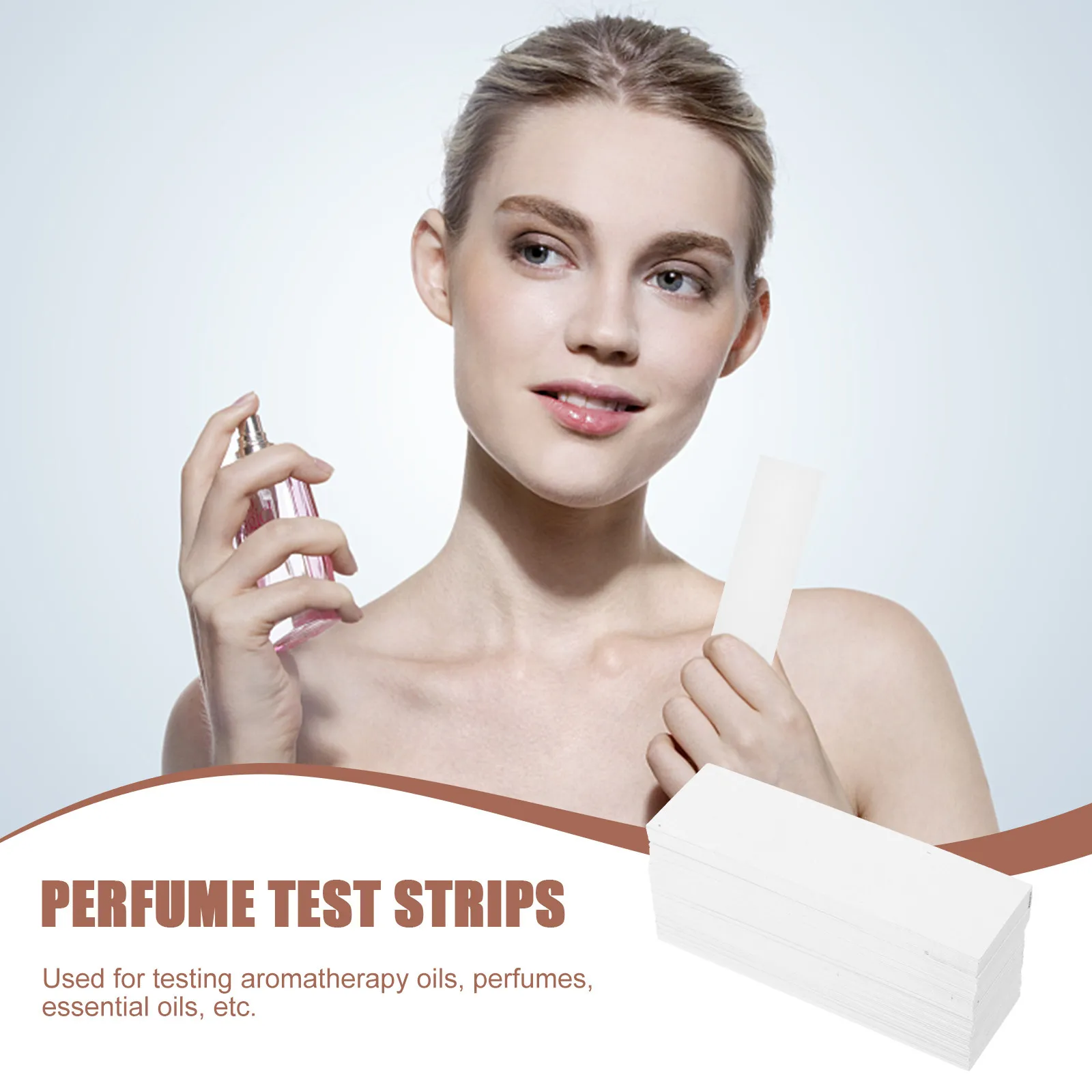 100Pcs Delicate Perfume Tester Strips Fragrance Testing Paper Aromatherapy Essential Oil Blotter Strips Long-Lasting Scent view 3