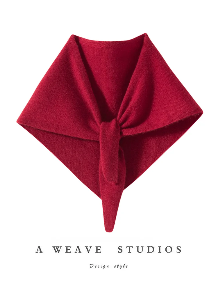 ADDONEE, bufanda Triangular para mujer, 100% de punto de Cachemira, bufanda de estilo Simple para primavera y otoño, bufanda de Cachemira suave y cómoda de alta calidad