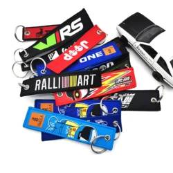 Jdm Style Keychain Set Nylon Lanyard Keyring Keyfob Decoration Key Trap For InitialD NOS VRS TYPE ONE Car Motorcycle Accessories