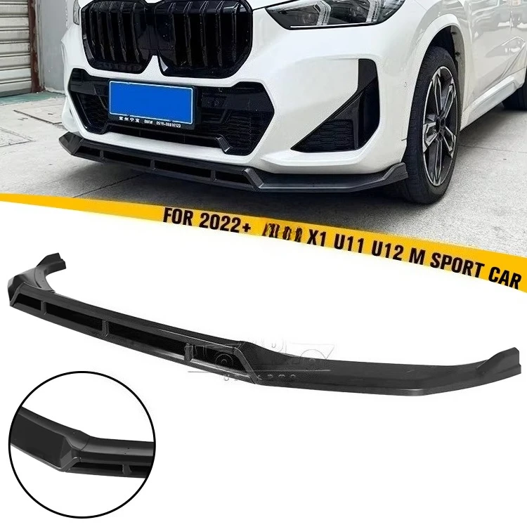 

Auto Bumper Splitter Accessories Carbon Fiber Looks Chin Spoiler 4 Pieces Front Lip for X1 U11 U12 M Sport 2022+